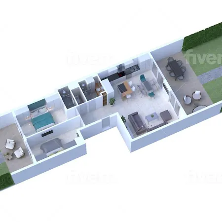 Elia-parking-jardin-piscine-climatisation * Roquebrune-Cap-Martin